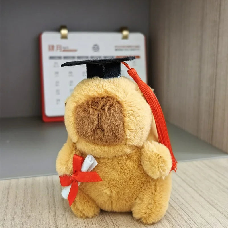 Lusy Store LLC Doctor Hat Capybara Plush Toy Graduate Plush Dolls Cute Stuffed Animal Plushie Gift Plush