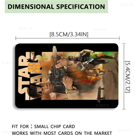Amine S-Star-W-Wars Anime Cartoon Bear Skin Sticker Film Tape Case For Big Credit Debit Card Front Side Lusy Store