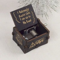 Lusy Store LLC 4 Style Harries Music Box Wooden Hand-cranked Retro Potters Children's Birthday Gift Surprise Gift for Couples Box