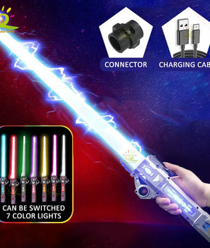 Retractable Lightsaber Finger Rotating Laser Sword Flash Luminous Soundfont Force FX FOC Blaster Cosplay Battle Toy for Children Lusy Store