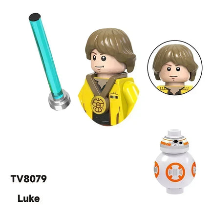 Star Wars Mandalorian Mini Robot Figure Toy - Han Solo, C-3PO, Leia, Darth Vader, Boba Fett Blocks TV8079