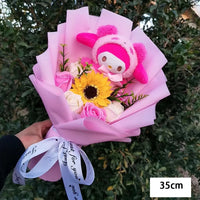 Hello Kitty Kuromi Melody Cinnamoroll Plush Bouquet Home Decoration Xmas Friend Gifts My Melody-10