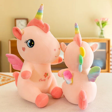 Lusy Store LLC Unicorn Stuffed Animal Cute Sitting Plush Toy Decor Soft Birthday Gift for Baby Girls Plush
