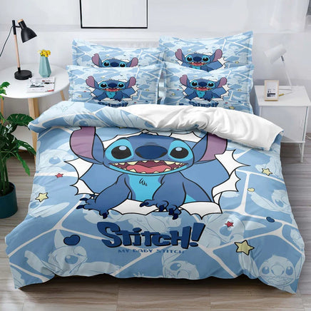 1 cartoon cute Stitch digital printed brushed down duvet cover,bedroom down comforter cover，bedding(No pillowcases，no quilt) Lusy Store