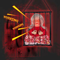 2025 April Fool's Day Prisoner Skull Ornament Induction Light Sound Electric Decoration Haunted House Holiday Party Prank Props