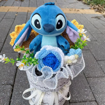 Lusy Store LLC My Melody Hello Kitty Stitch Plush Doll Creative Flower Bouquet Valentine Christmas Graduation Birthday Gift Plush