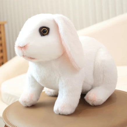 Fluffy Easter Bunny Plush Toy | Long Ear Rabbit Pillow | 9.4-11.8 in | Lusy Store White-3