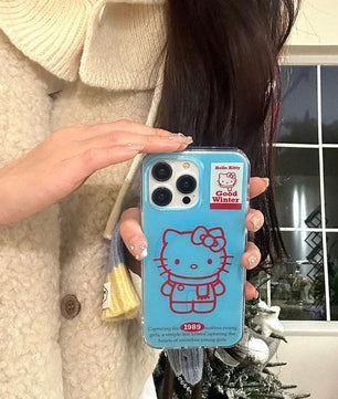 Cute Cartoon Sanrio Hello Kitty Magnetic Wallet Magsafe Wireless Charge Phone Case For iPhone 16 15 14 13 12 11 Pro Max  Cover Lusy Store
