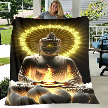 Buddha Sakyamuni Buddhism Faith Religion Soft Plush Blanket, Flannel Blanket Throw Blanket for Living Room Bedroom Bed Sofa Pray