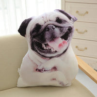 3D Cute Curved Dog Pillow 50cm Pillow Realistic Animal Funny Dog Head Role Playing Home Decoration Sofa Ornament Lusy Store
