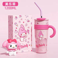 Sanrio Hello Kitty 700/1200ml Stanley Cup Large Capacity Cute Straw Insulated Cup My Melody Cartoon Child Stainless Cup Gift My melody 1200ML
