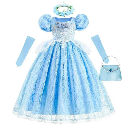 Cinderella Dress For Girls Kids Party Cosplay Halloween Costumes Kids Birthday Princess Dress Up Clothes Dress6