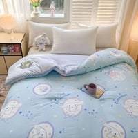 Sanrio Kawaii Hello Kitty Kuromi My melody Pochacco Cinnamoroll Cute Anime Quilt Kawaii Student Dormitory Quilt Set Holiday Gift Lusy Store