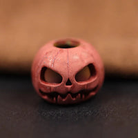 Halloween Pumpkin Skull Face Lantern EDC Brass Knife Beads DIY Woven Paracord Lanyard Pendants Outdoor Tool Hangings Accessories Red Color