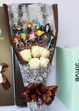 Lovely Plastic Anime Action Figure Bouquet Gift Box Valentine Birthday Graduation Christmas Gifts no box 2