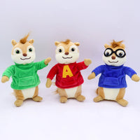 Lusy Store LLC Alvin and the Chipmunks Plush Toy Set &ndash; Soft &amp; Fluffy Stuffed Animals &ndash; 8in (20cm) &ndash; Lusy Store Stuffed Animal
