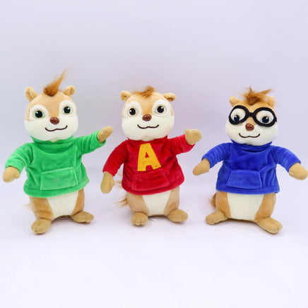 Lusy Store LLC Alvin and the Chipmunks Plush Toy Set &ndash; Soft &amp; Fluffy Stuffed Animals &ndash; 8in (20cm) &ndash; Lusy Store Stuffed Animal