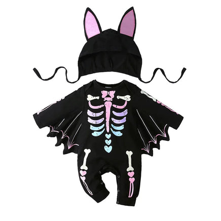 0-24Months Baby Boys Jumpsuits Halloween Costumes Children Halloween Cosplay Party Boy Clothes Long-sleeved Hoodie set4