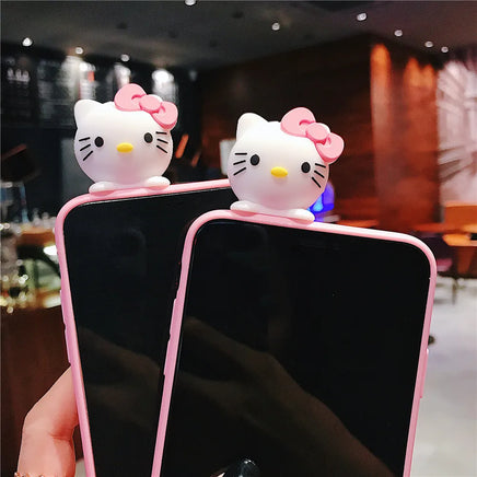 Lusy Store For Samsung Galaxy A10 A20 A30 A50 A70 A12 A71 A51 A13 A53 A14 A24 A54 A05 A25 A55 A16 A06 Hello Kitty Case With Holder Rope 