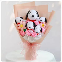 Snoopy Plush Bouquet Cute Doll Flower Puppy Graduation Gift H