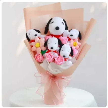 Snoopy Plush Bouquet Cute Doll Flower Puppy Graduation Gift H