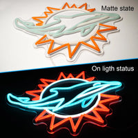 Lusy Store LLC Dolphins Neon Signs For Bedroom Living Room Bar Sport Bar Club Wall Decor Gifts Neon Sign
