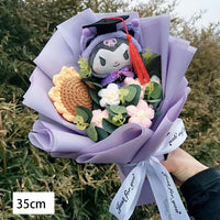 Graduation Bouquet Hello Kitty Kuromi Plush Doll Toy Woman Valentine's Day Gift Kuromi-3
