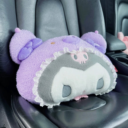 Lusy Store Cute Kuormi My Melody Headrest Anime Cushion Car Seat Game Chair Stuffed Japanese Style Pillow Sofa Bed Plushies Birthday Gifts 