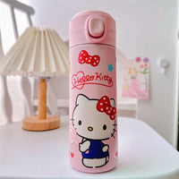 Sanrio Hello Kitty Kuromi Melody Cartoon Stainless Bounce Cup Creative Trending Student Water Bottle Large Capacity Thermos Cup 1 420ML