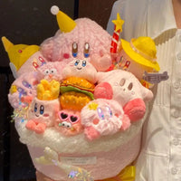 Pink Star Kirby Plush Bouquet Stuffed Plush Flower Bouquet Room Decor Girl Friend Birthday Gifts
