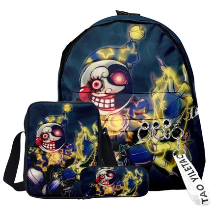 Trendy Popular Funny sundrop fnaf 3D Print 3pcs/Set pupil School Bags Laptop Daypack Backpack Inclined shoulder bag Pencil Case Lusy Store