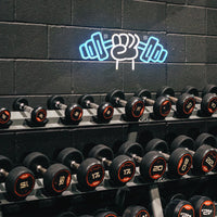Lusy Store LLC Fitness Neon Sign Dumbbell LED Light Gym Art Wall Decoration Neon Sign