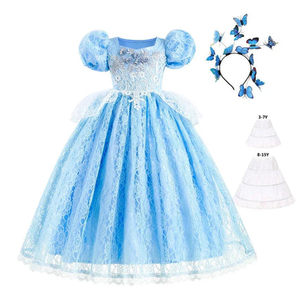 Cinderella Dress For Girls Kids Party Cosplay Halloween Costumes Kids Birthday Princess Dress Up Clothes Dress10