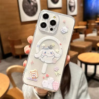 Kuromi Cinnamoroll MagSafe Magnetic Phone Case for iPhone 16 15 14 13 12 Pro Max B