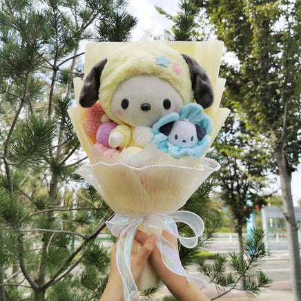 Kuromi Flower Bouquet Cinnamoroll My Melody Hello Kitty Plush Gifts 3