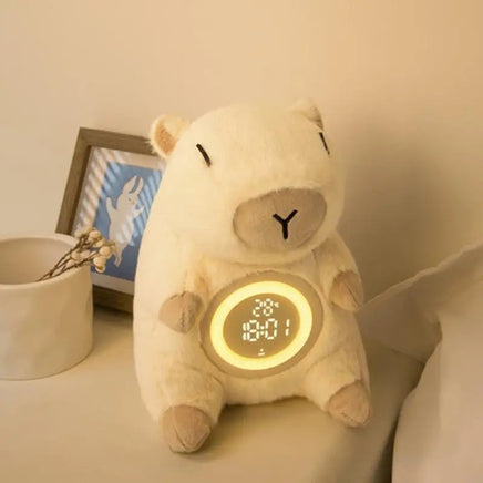 Capybaras Themed Alarm Clock for Children, USB Chargeable, Touch Activated, Illuminations