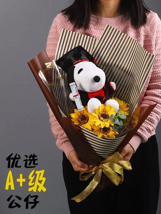 Snoopy Plush Bouquet Cute Doll Flower Puppy Graduation Gift