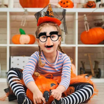 Funny Glasses Cosplay Halloween Costumes Accessory Big Nose Glasses with Eyebrows Mustache Glasses Christmas Gifts