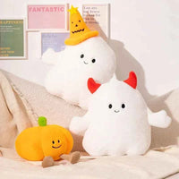 18~30cm Kawaii Halloween Pumpkin Ghost Plush Toy Plushie Soft Plant Stuffed Doll Holidays Props Decorative Throw Pillow for Kids