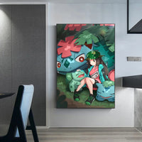 Pokemon Canvas Prints Wall Art Home Classic Children's Bedroom Decor Gifts Kid Action Figures Modular Painting Cartoon Character Lusy Store