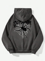 Scream Spiders & Cobwebs Women Hoodies Harajuku Oversize Hoody Fashion Loose Clothing Comfortable Dark gray 1