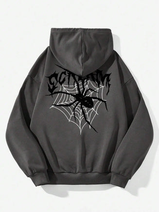 Scream Spiders & Cobwebs Women Hoodies Harajuku Oversize Hoody Fashion Loose Clothing Comfortable Dark gray 1