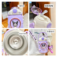 Sanrio Kuromi, Cinnamoroll 700ml Vacuum Thermos Cup - Kids School Straw Kettle