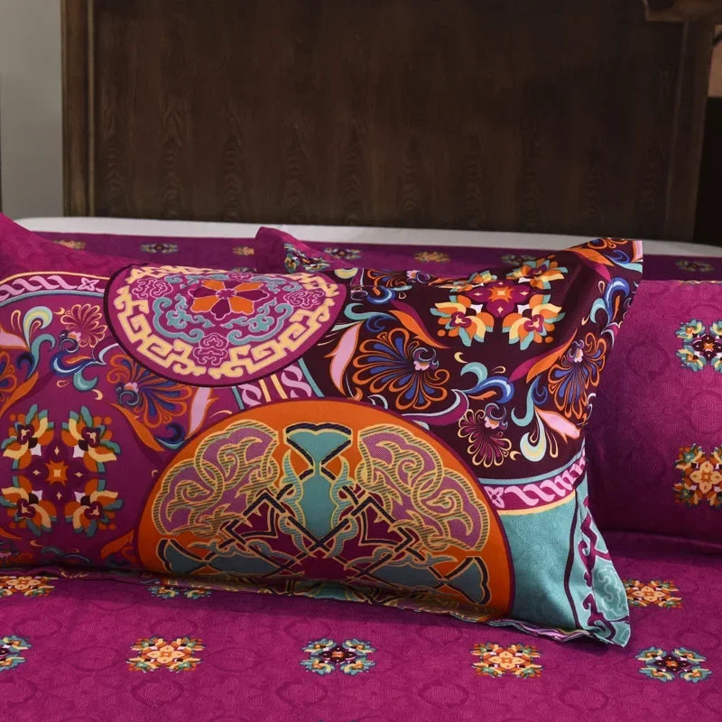Bohemian Style Bedding set Mandala Floral Printed Duvet Cover Pillowcase Germany Single Double Queen Super King Size 3pcs Sets Lusy Store