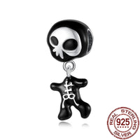 Gothic 2025 Charms 925 Sterling Silver Halloween Nightmare Skull Skeleton Beads Fit Snake Chain Bracelet Necklace DIY Jewelry OMT155