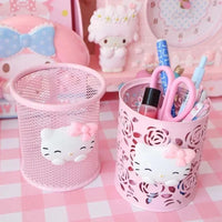 Hello Kitty Pen Holder Creative Kawaii Desktop Storage Box