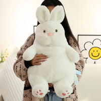 Lusy Store LLC Giant Lazy Rabbit Dolls Soft Plush Cute White Bunny Animal Toys Baby Sleep Pillows Cushion Gifts Plush