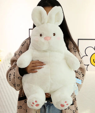 Lusy Store LLC Giant Lazy Rabbit Dolls Soft Plush Cute White Bunny Animal Toys Baby Sleep Pillows Cushion Gifts Plush