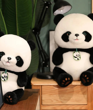 Lusy Store LLC Round Fat Panda Plush Toy Cute Stuffed Animal Giant Pandas Plush Soft Kids Toys Gift Plush