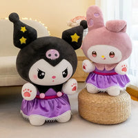 Lusy Store LLC Big Size Kuromi My Melody Plush Stuffed Doll Room Decoration Bed Pillow Gift Plush